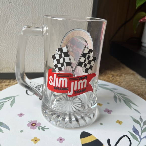 Vintage 1995 collections addition Slim Jim racing heavy glass mug - Picture 13 of 16